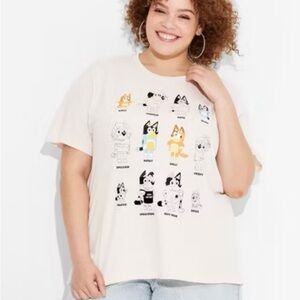 Bluey XL Cream Short Sleeve Graphic Tee